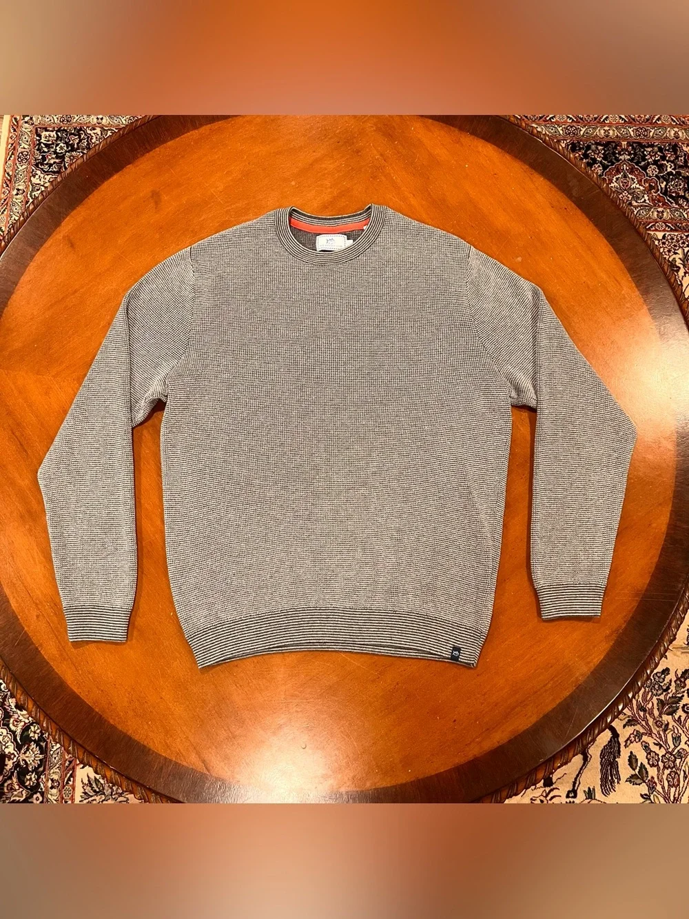 Southern Tide Men’s Bailer Jade Crewneck Sweater Gray XL Cooling Knit Technology